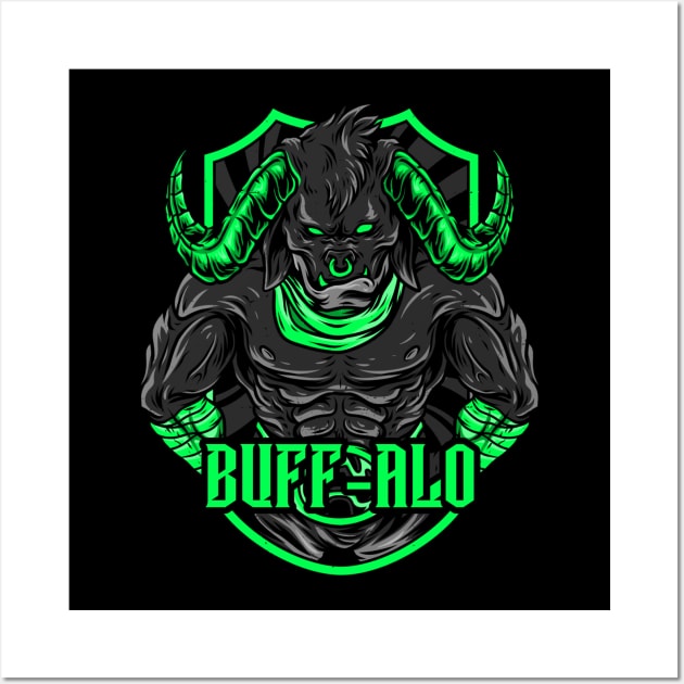 Buff-alo Wall Art by All The Teez